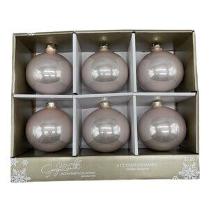 Jaclyn Smith collection Christmas glass bulb ornaments golden radiance READ NEW
